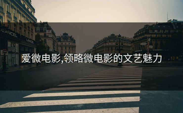 爱微电影,领略微电影的文艺魅力