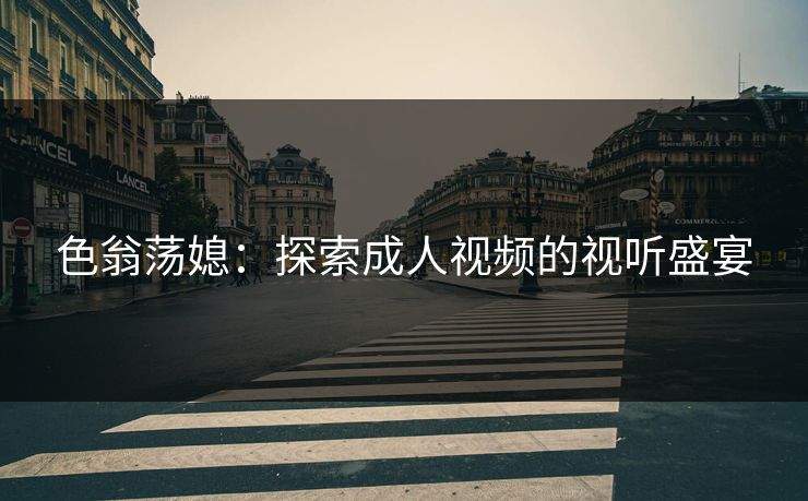 色翁荡媳：探索成人视频的视听盛宴