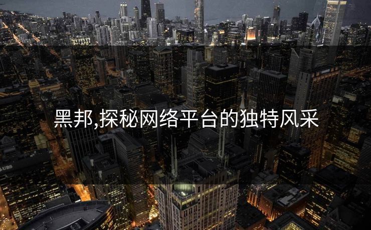 黑邦,探秘网络平台的独特风采