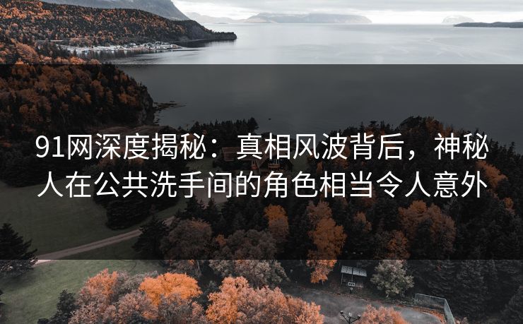 91网深度揭秘：真相风波背后，神秘人在公共洗手间的角色相当令人意外