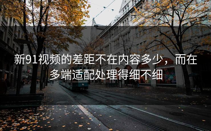新91视频的差距不在内容多少,而在多端适配处理得细不细